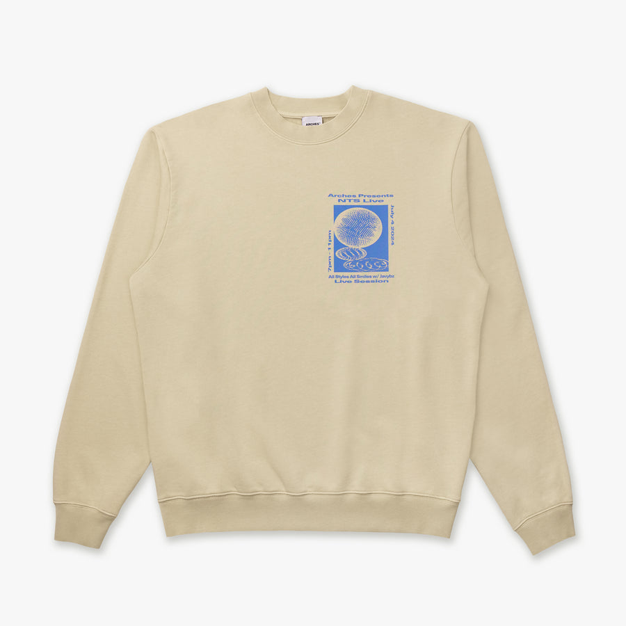 NTS LIVE ARCHES SPRING WEIGHT LOOPBACK TERRY SWEATSHIRT